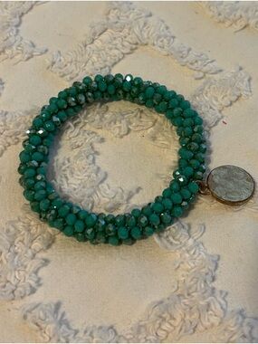 Aqua beaded bracelet